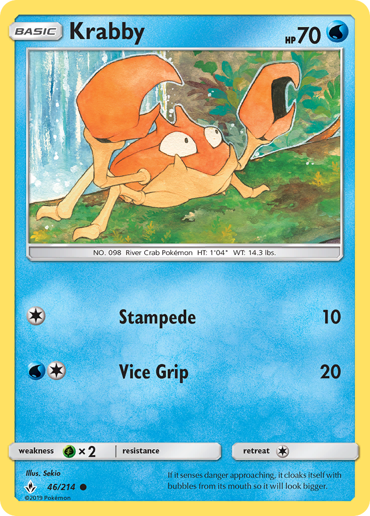 Krabby - 46/214 - Unbroken Bonds SM10 - Common
