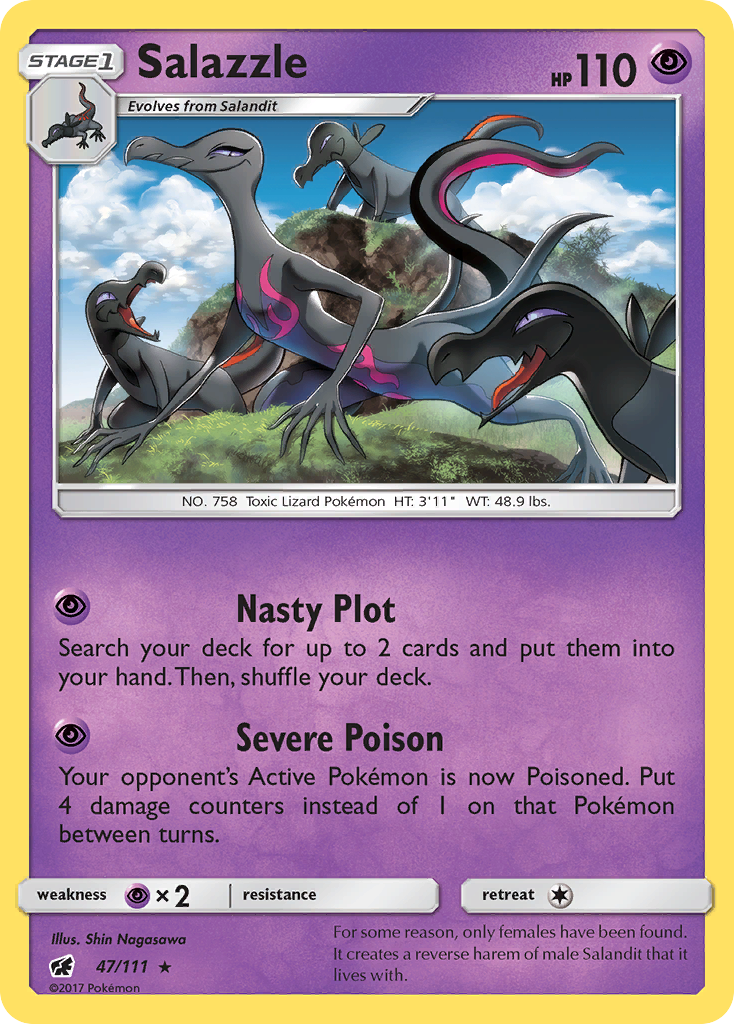 Salazzle - 47/111 - Crimson Invasion SM4 - Rare Holo