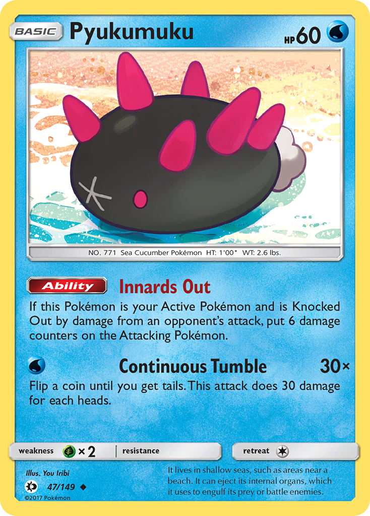 Pyukumuku - 47/149 - Sun & Moon SM1 - Uncommon