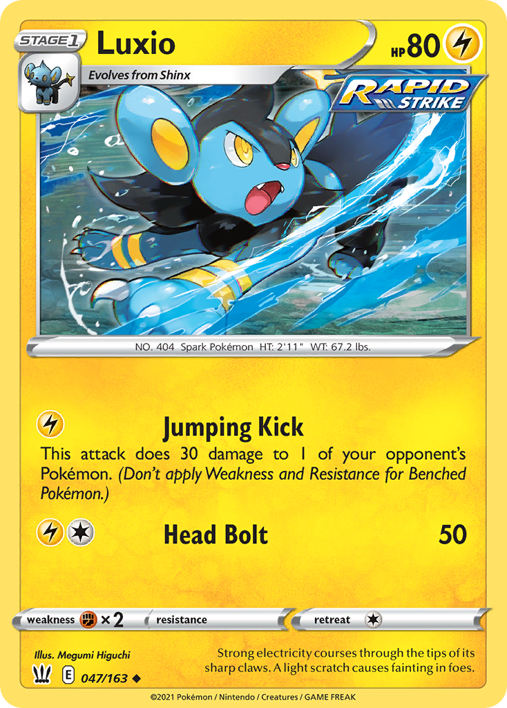 Luxio - 47/163 - Battle Styles SWSH5 - Uncommon