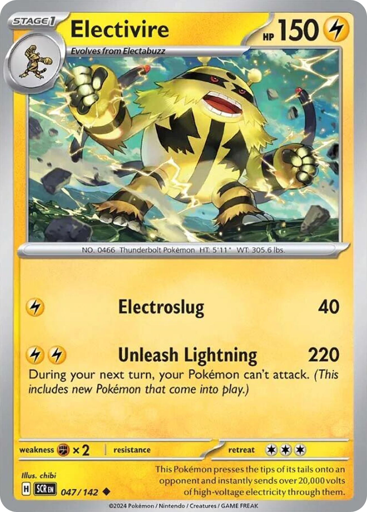 Electivire - 47/142 - Stellar Crown SV7 - Uncommon