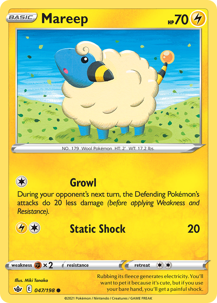 Mareep - 47/198 - Chilling Reign SWSH6 - Common