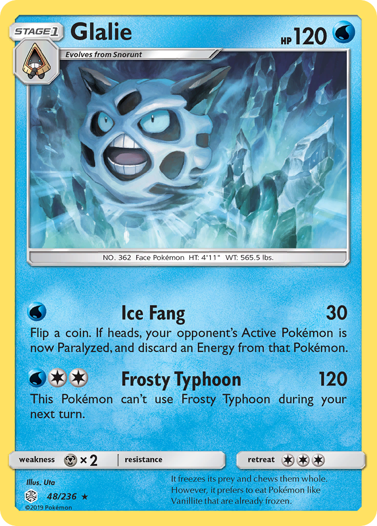 Glalie - 48/236 - Cosmic Eclipse SM12 - Rare
