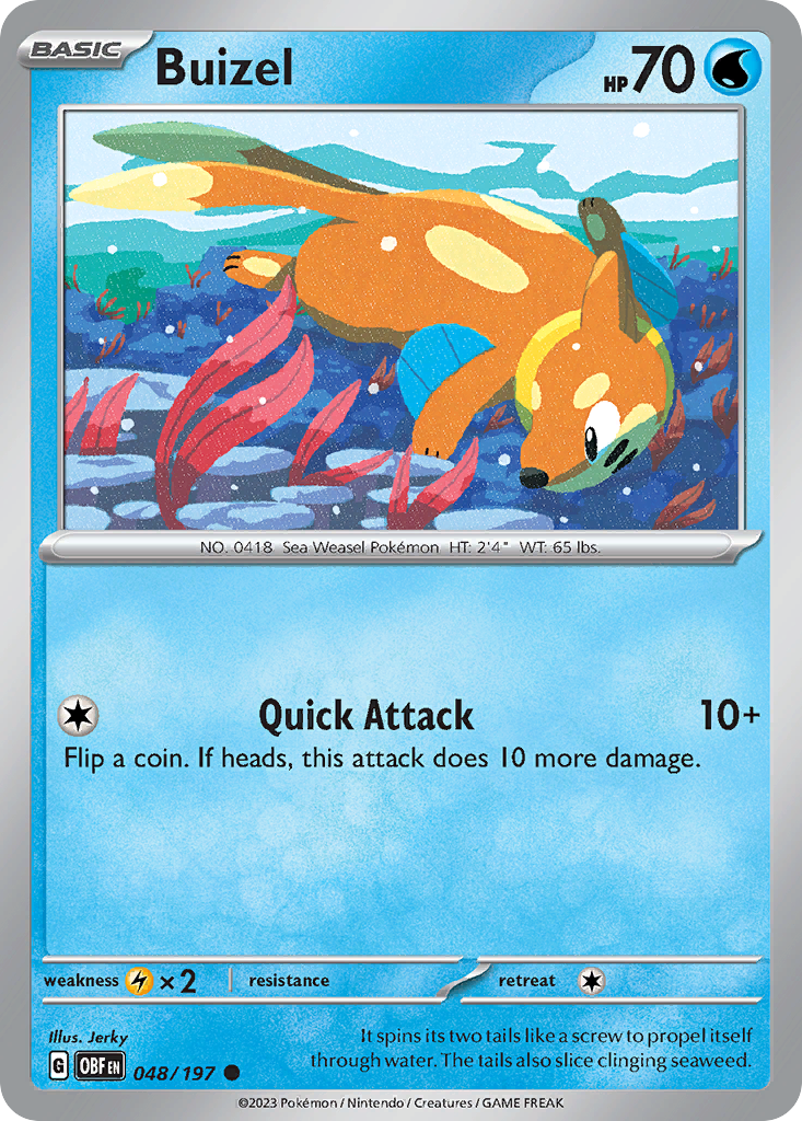 Buizel - 48/197 - Obsidian Flames SV3 - Common