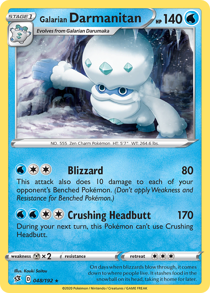 Galarian Darmanitan - 48/192 - Rebel Clash SWSH2 - Rare