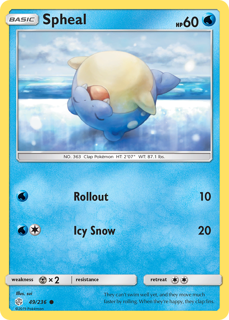 Spheal - 49/236 - Cosmic Eclipse SM12 - Common