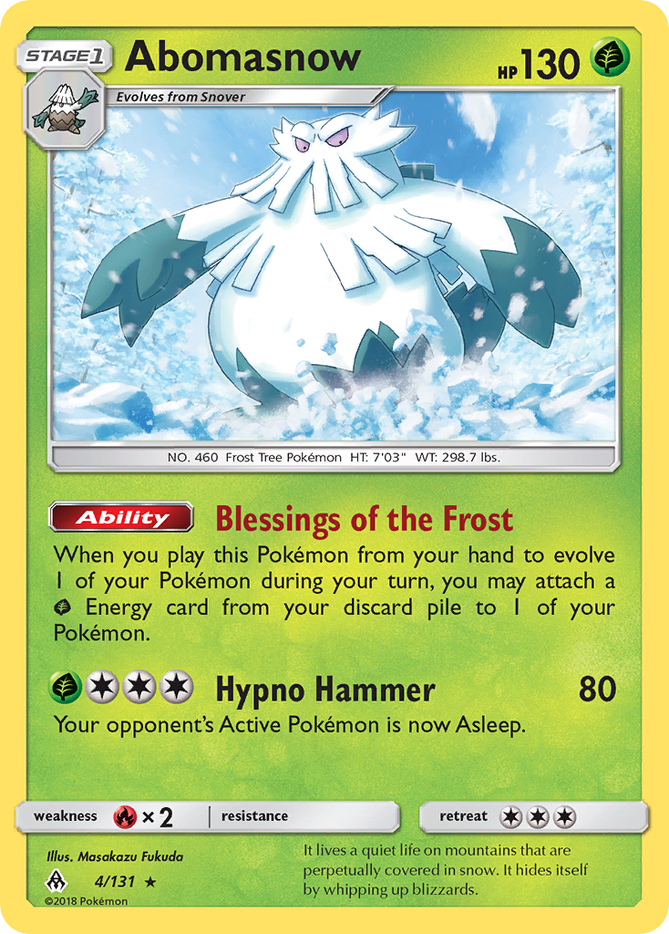 Abomasnow - 4/131 - Forbidden Light SM6 - Rare