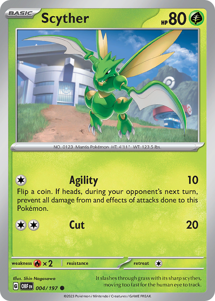 Scyther - 4/197 - Obsidian Flames SV3 - Common