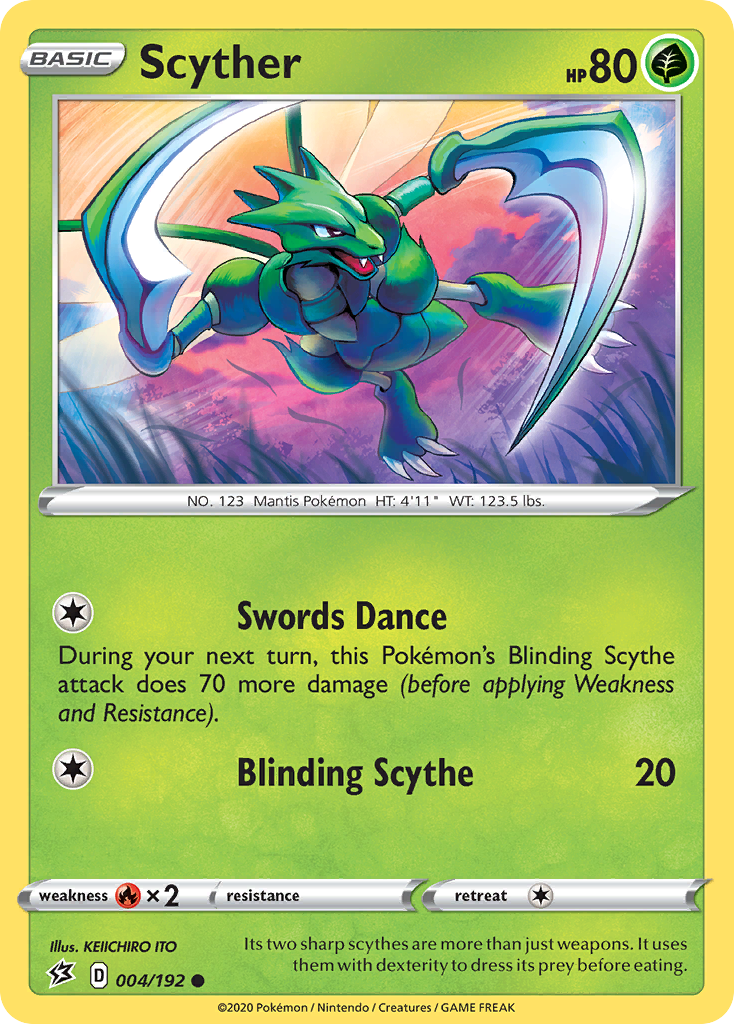 Scyther - 4/192 - Rebel Clash SWSH2 - Common