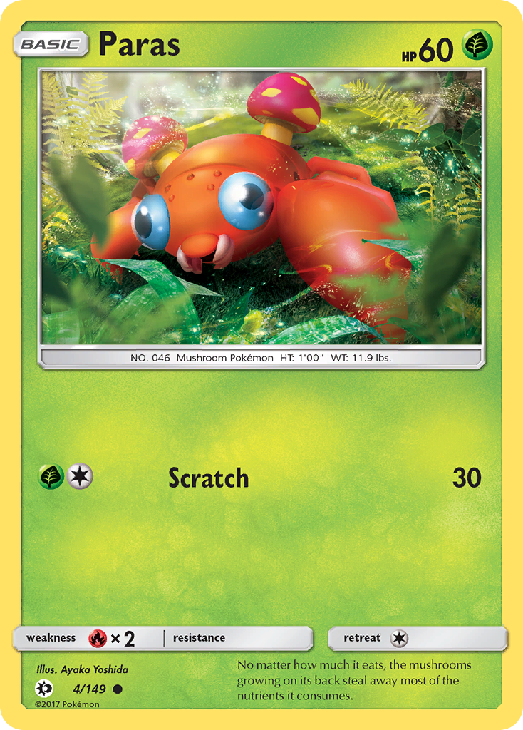 Paras - 4/149 - Sun & Moon SM1 - Common