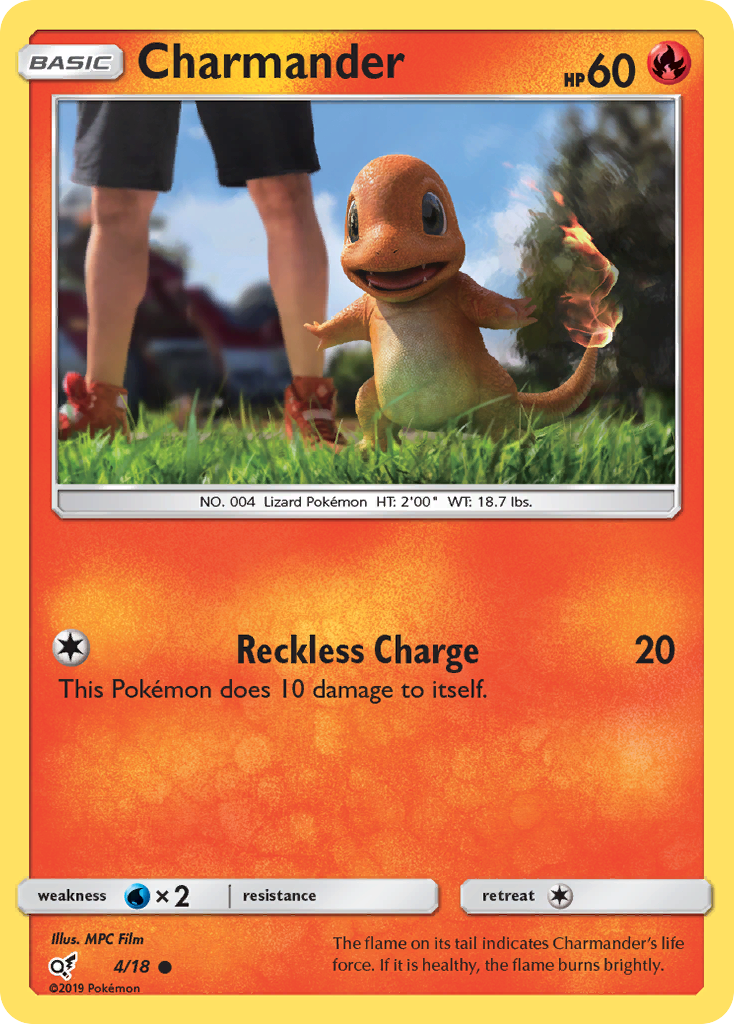 Charmander - 4/18 - Detective Pikachu DET1 - Common