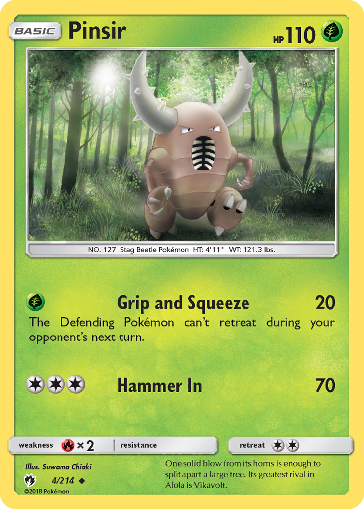Pinsir - 4/214 - Lost Thunder SM8 - Uncommon