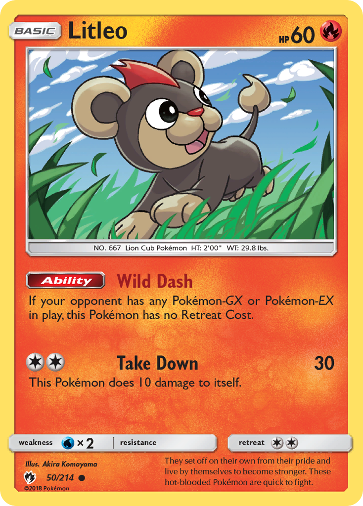 Litleo - 50/214 - Lost Thunder SM8 - Common