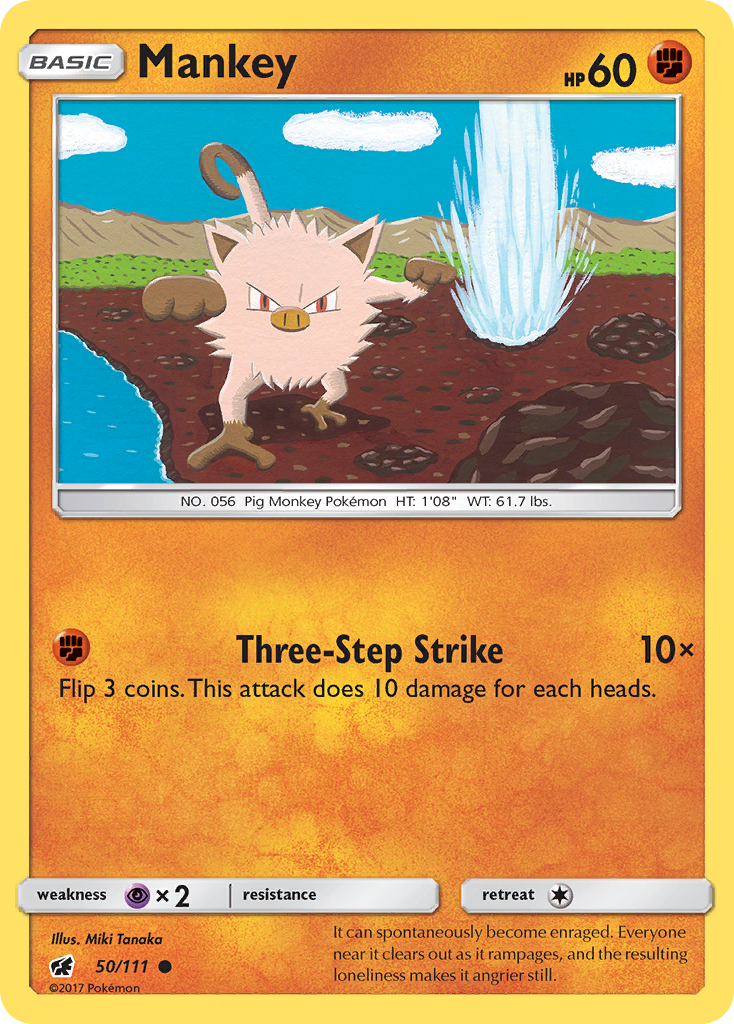 Mankey - 50/111 - Crimson Invasion SM4 - Common