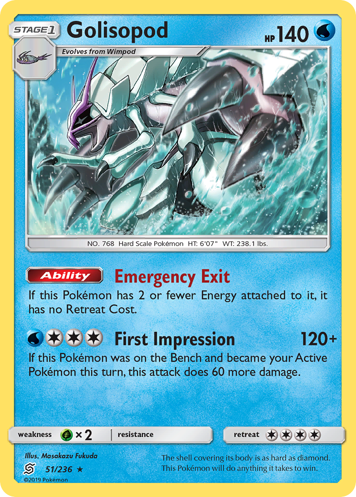 Golisopod - 51/236 - Unified Minds SM11 - Rare Holo