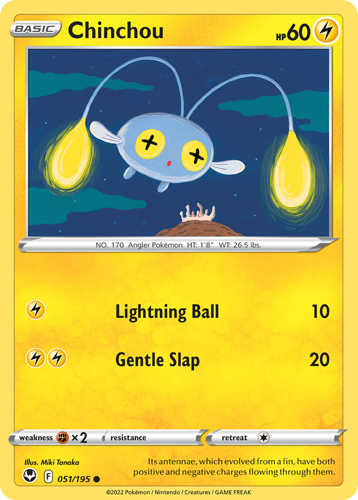 Chinchou - 51/195 - Silver Tempest SWSH12 - Common