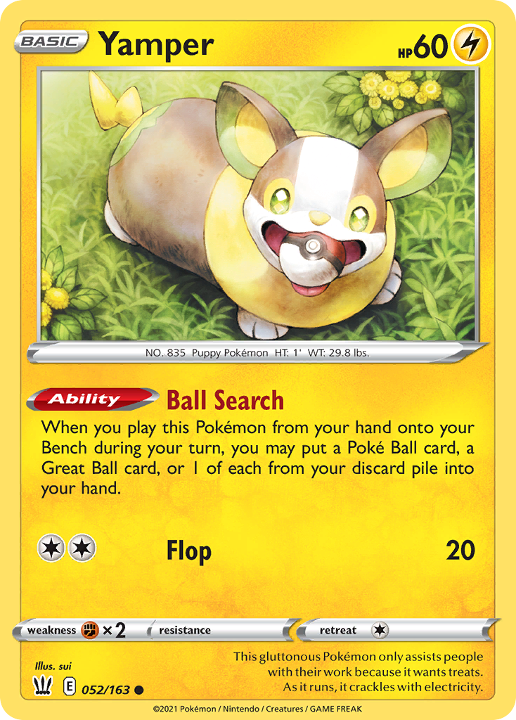 Yamper - 52/163 - Battle Styles SWSH5 - Common