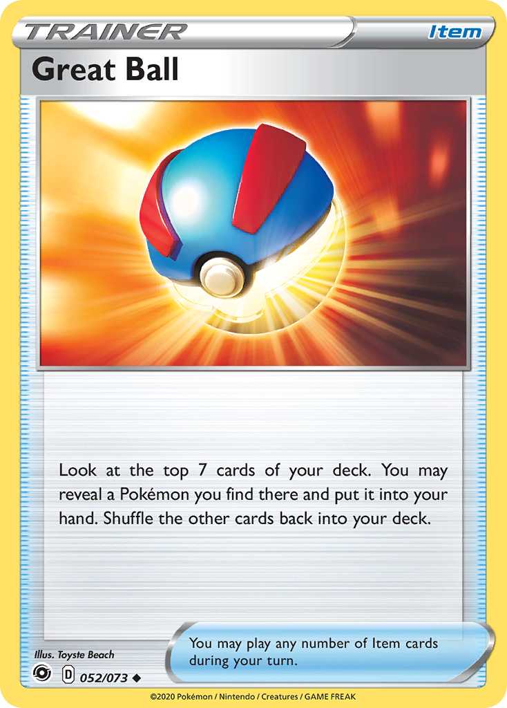 Great Ball - 52/73 - Champion's Path SWSH35 - Uncommon