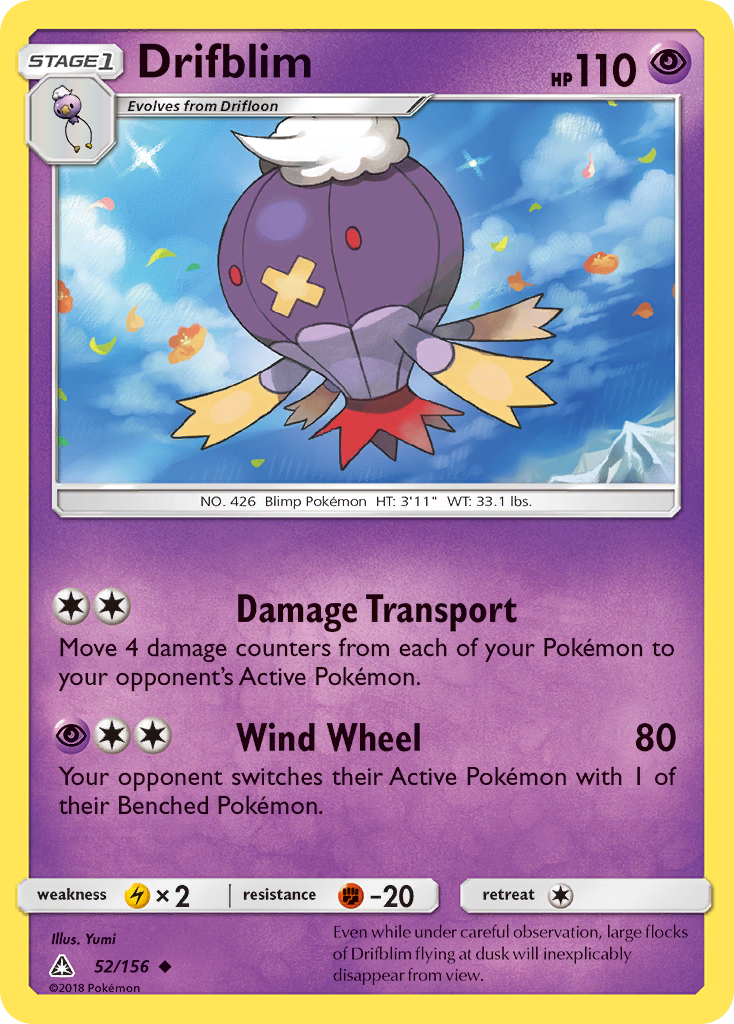Drifblim - 52/156 - Ultra Prism SM5 - Uncommon