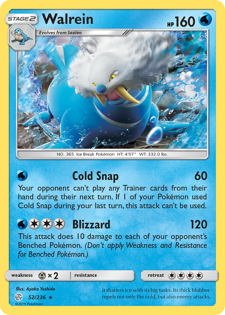 Walrein - 52/236 - Cosmic Eclipse SM12 - Rare