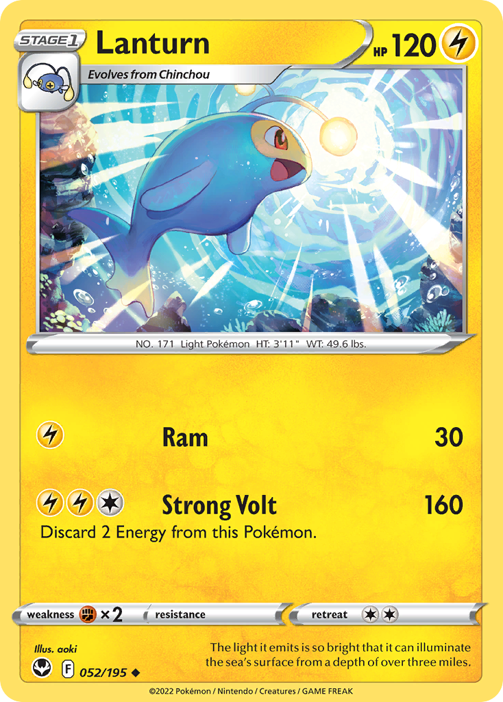 Lanturn - 52/195 - Silver Tempest SWSH12 - Uncommon