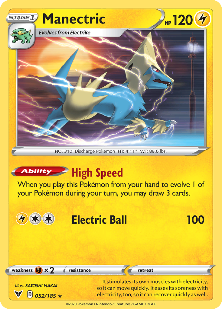 Manectric - 52/185 - Vivid Voltage SWSH4 - Rare