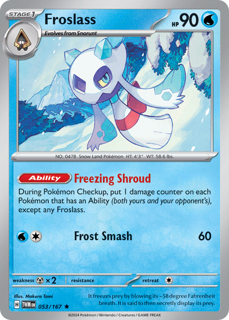 Carta Pokémon Froslass de Twilight Masquerade #53