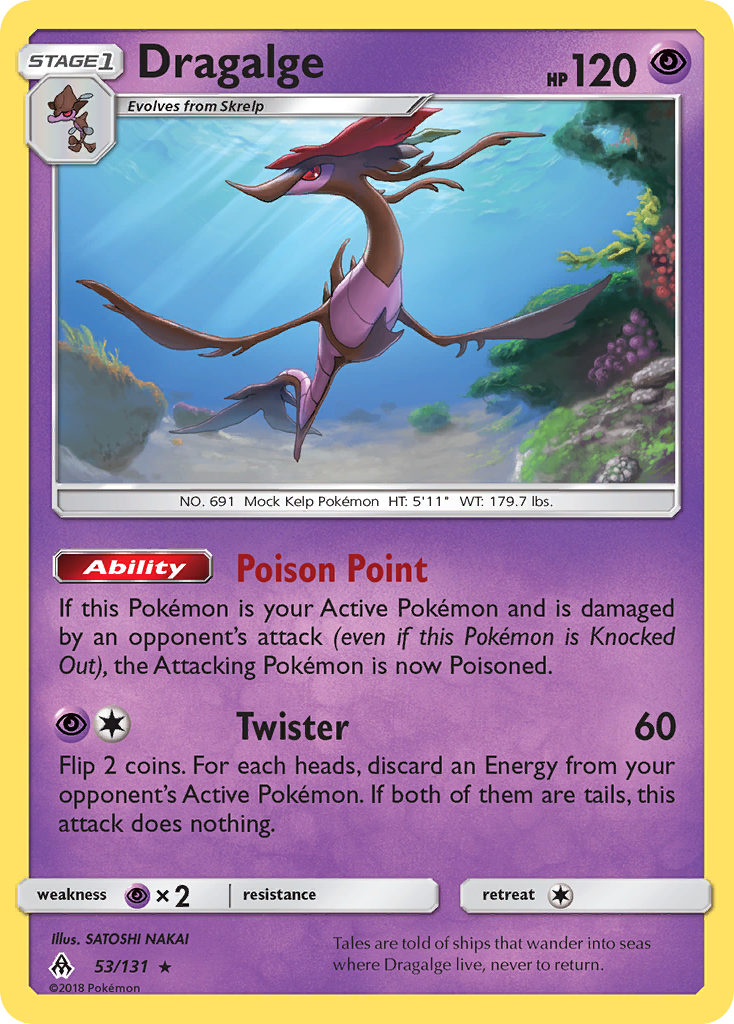 Dragalge - 53/131 - Forbidden Light SM6 - Rare