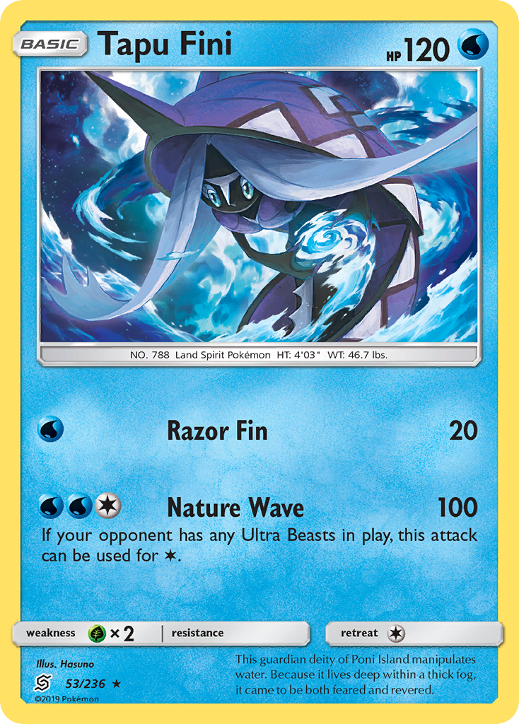 Tapu Fini - 53/236 - Unified Minds SM11 - Rare