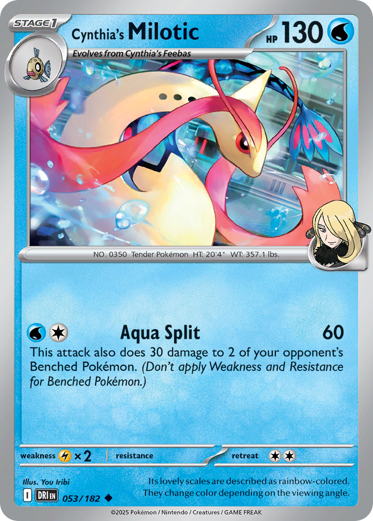 Cynthia's Milotic - 53/182 - Destined Rivals SV10 - Uncommon