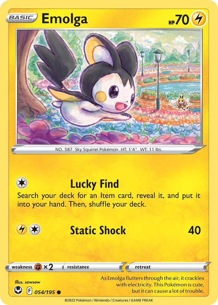 Emolga - 54/195 - Silver Tempest SWSH12 - Common
