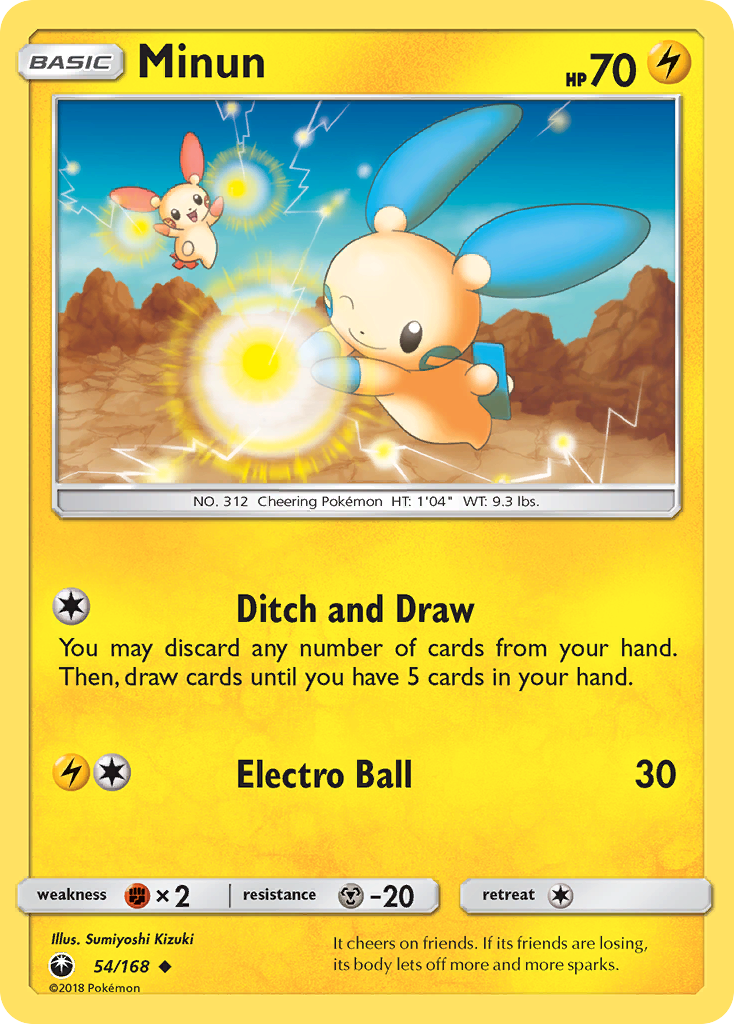 Minun - 54/168 - Celestial Storm SM7 - Uncommon