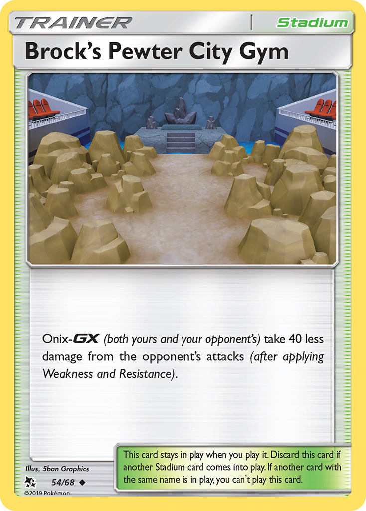Brock's Pewter City Gym - 54/68 - Hidden Fates SM115 - Uncommon