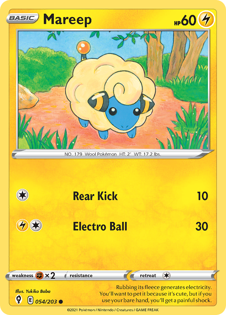 Mareep - 54/203 - Evolving Skies SWSH7 - Common