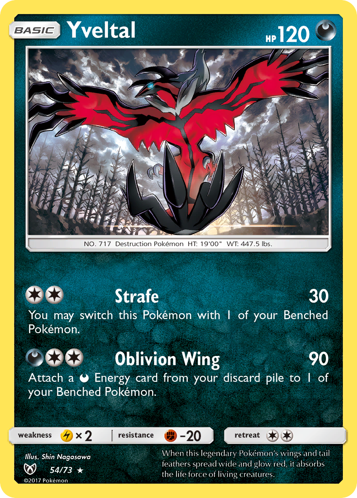 Yveltal - 54/73 - Shining Legends SM35 - Rare Holo