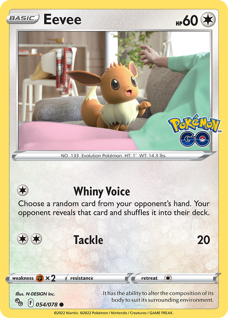 Eevee - 54/78 - Pokémon GO PGO - Common