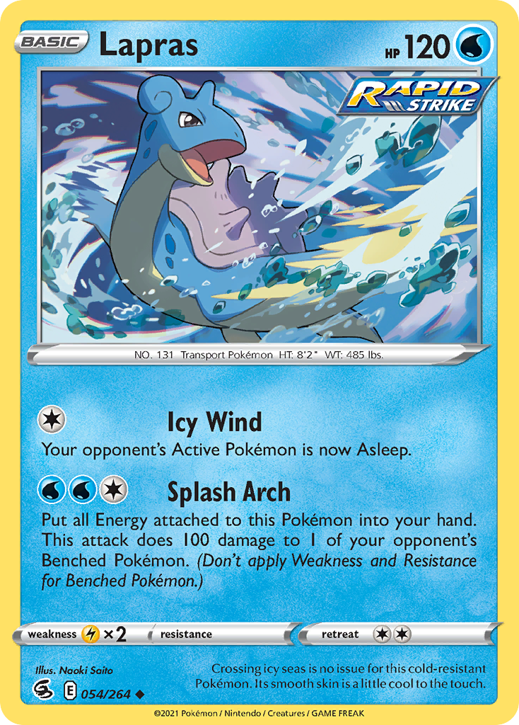 Lapras - 54/264 - Fusion Strike SWSH8 - Uncommon