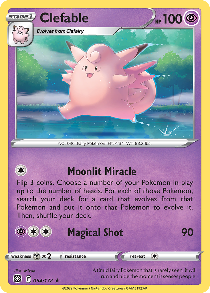 Clefable - 54/172 - Brilliant Stars SWSH9 - Rare