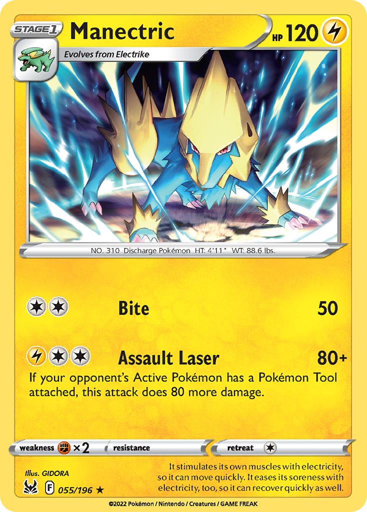Manectric - 55/196 - Lost Origin SWSH11 - Rare