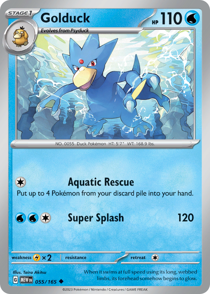 Golduck - 55/165 - 151 SV3PT5 - Uncommon