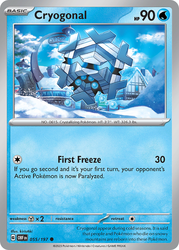 Cryogonal - 55/197 - Obsidian Flames SV3 - Common