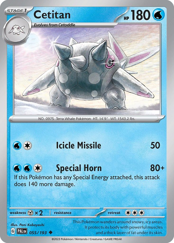 Cetitan - 55/193 - Paldea Evolved SV2 - Uncommon