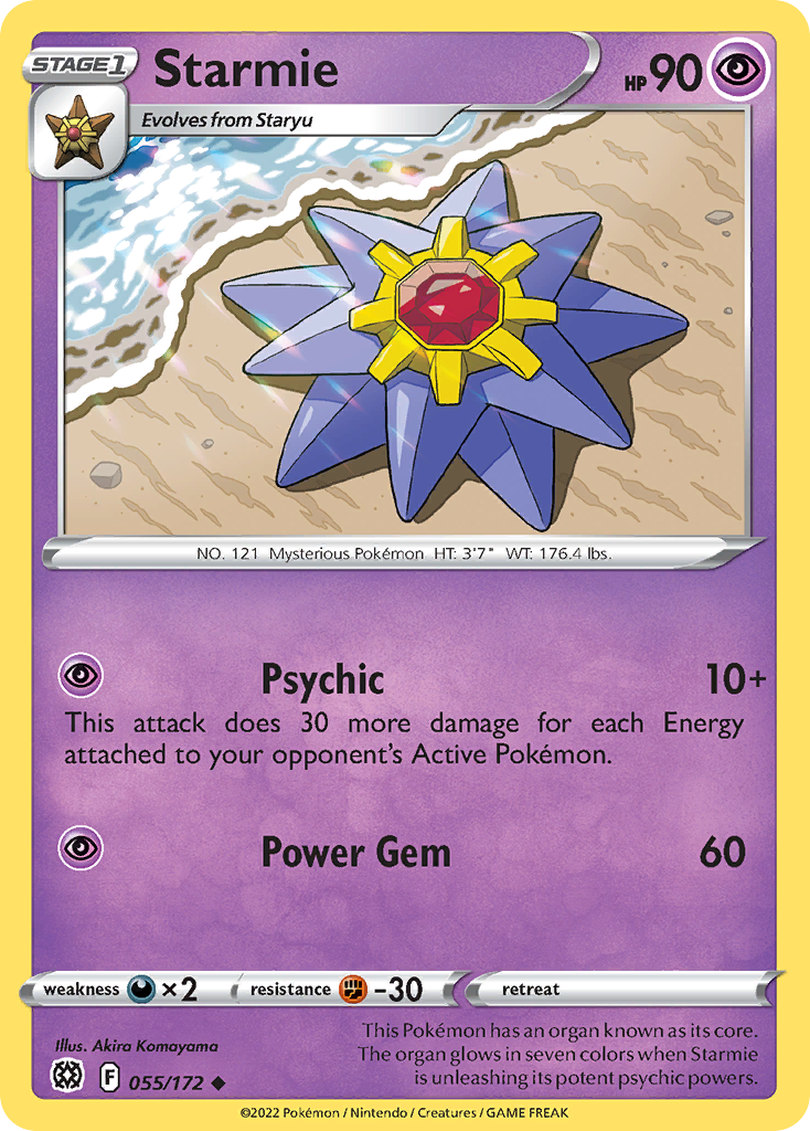 Starmie - 55/172 - Brilliant Stars SWSH9 - Uncommon