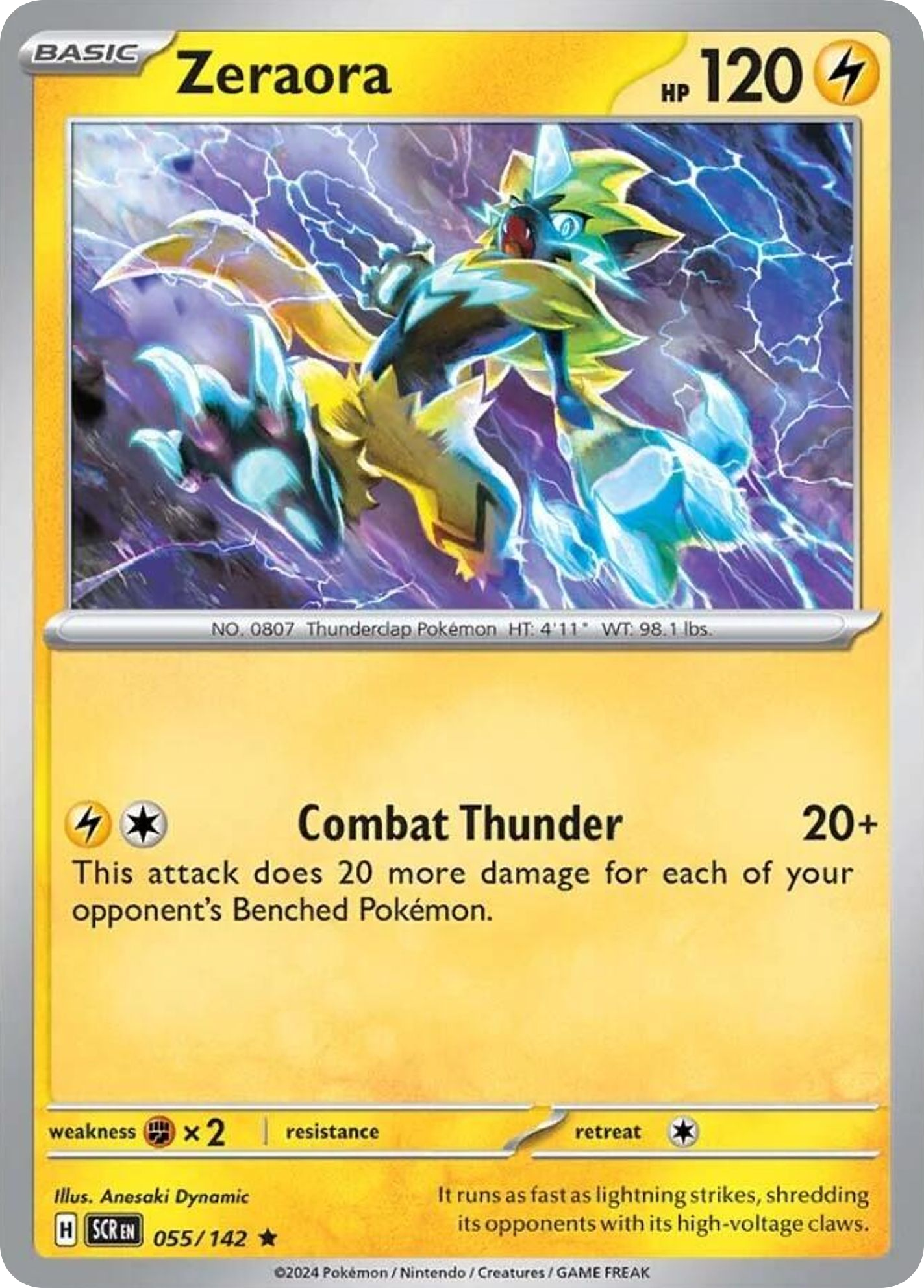 Zeraora - 55/142 - Stellar Crown SV7 - Rare