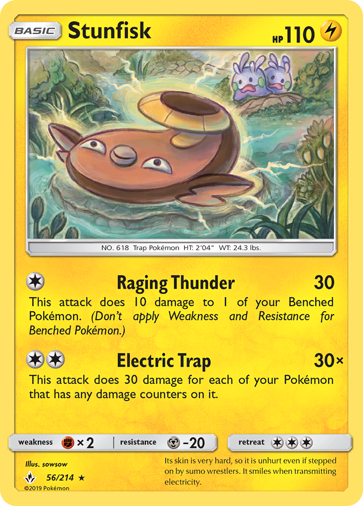 Stunfisk - 56/214 - Unbroken Bonds SM10 - Rare