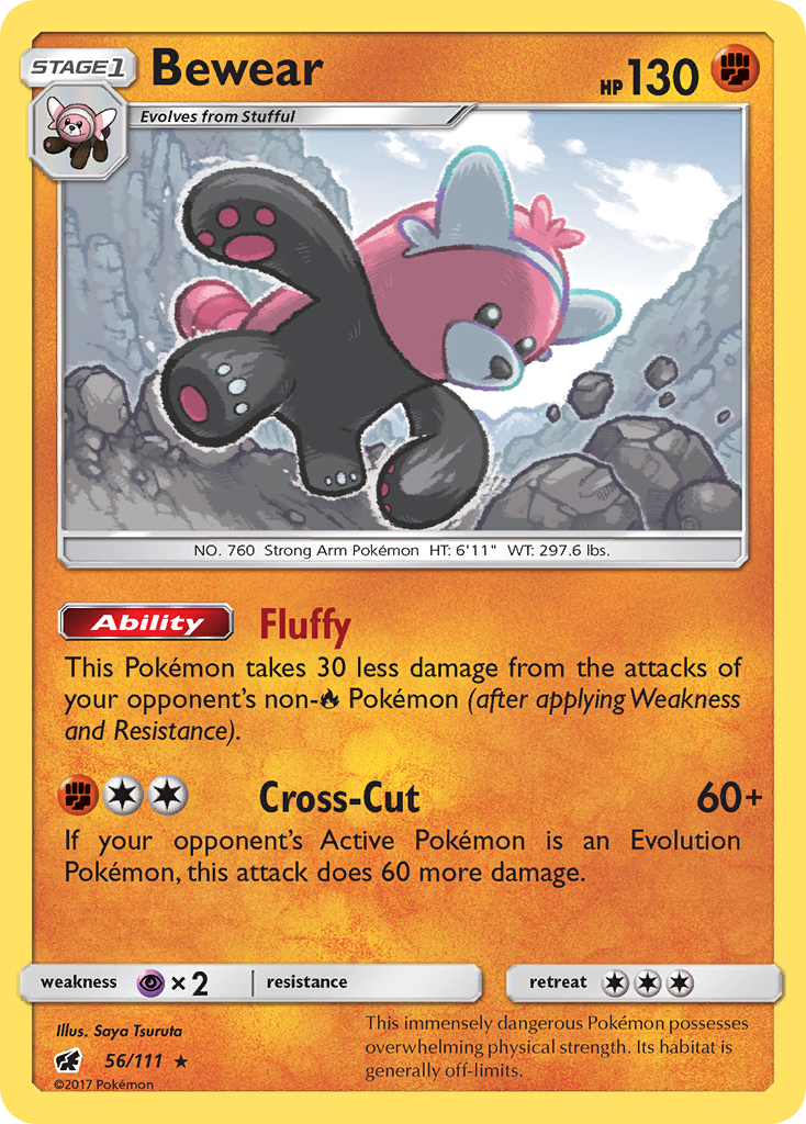 Bewear - 56/111 - Crimson Invasion SM4 - Rare Holo