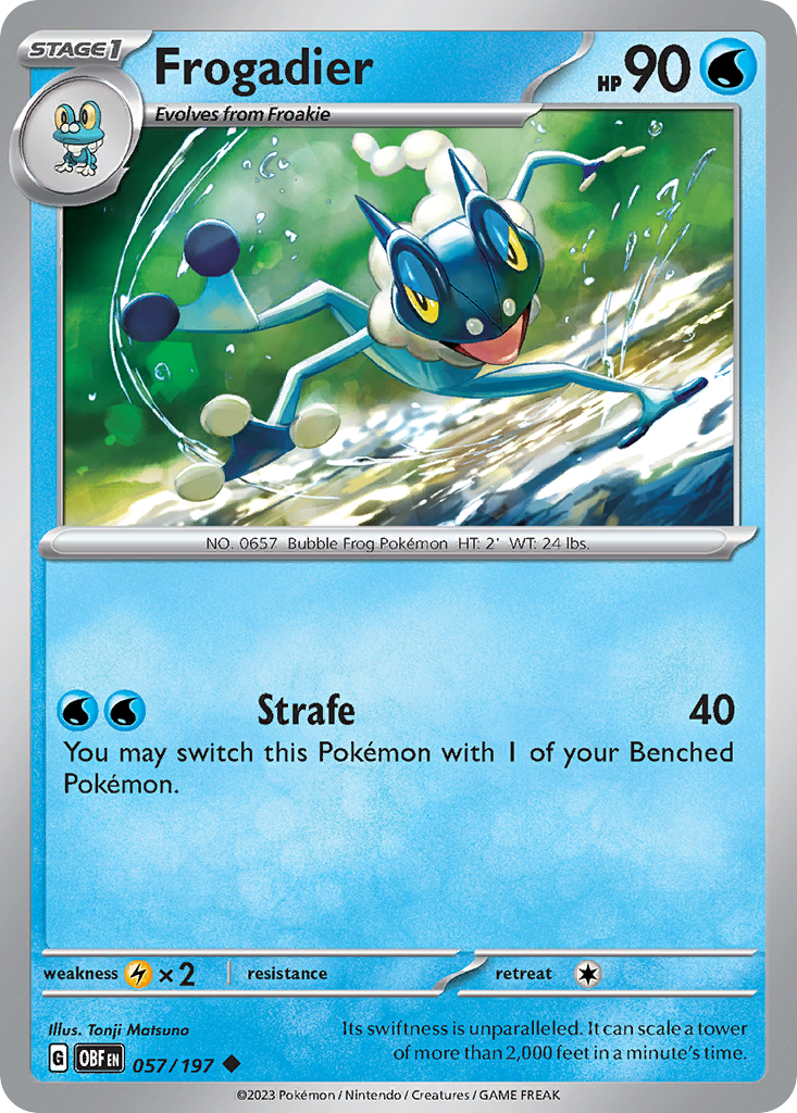 Frogadier - 57/197 - Obsidian Flames SV3 - Uncommon
