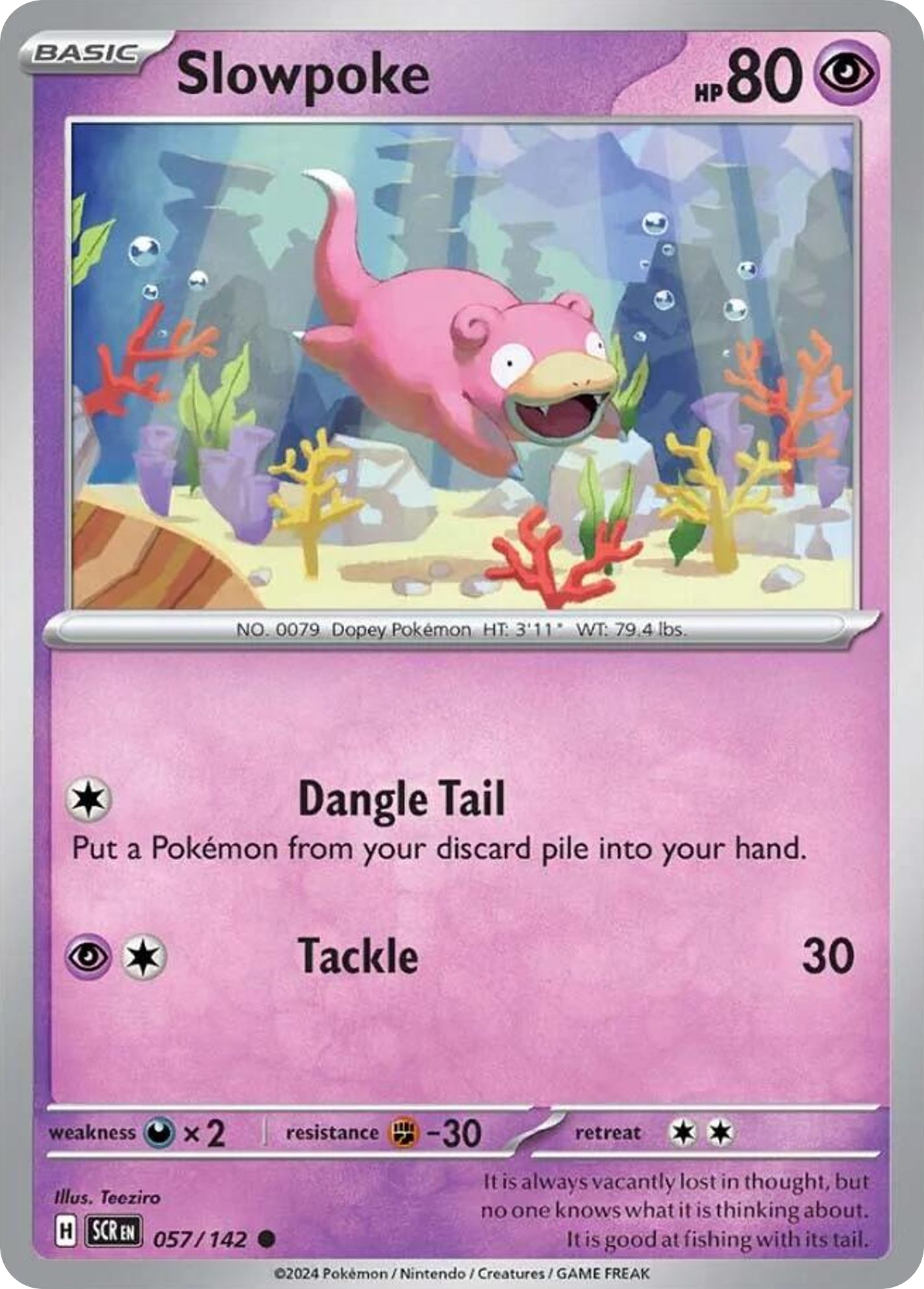 Slowpoke - 57/142 - Stellar Crown SV7 - Common