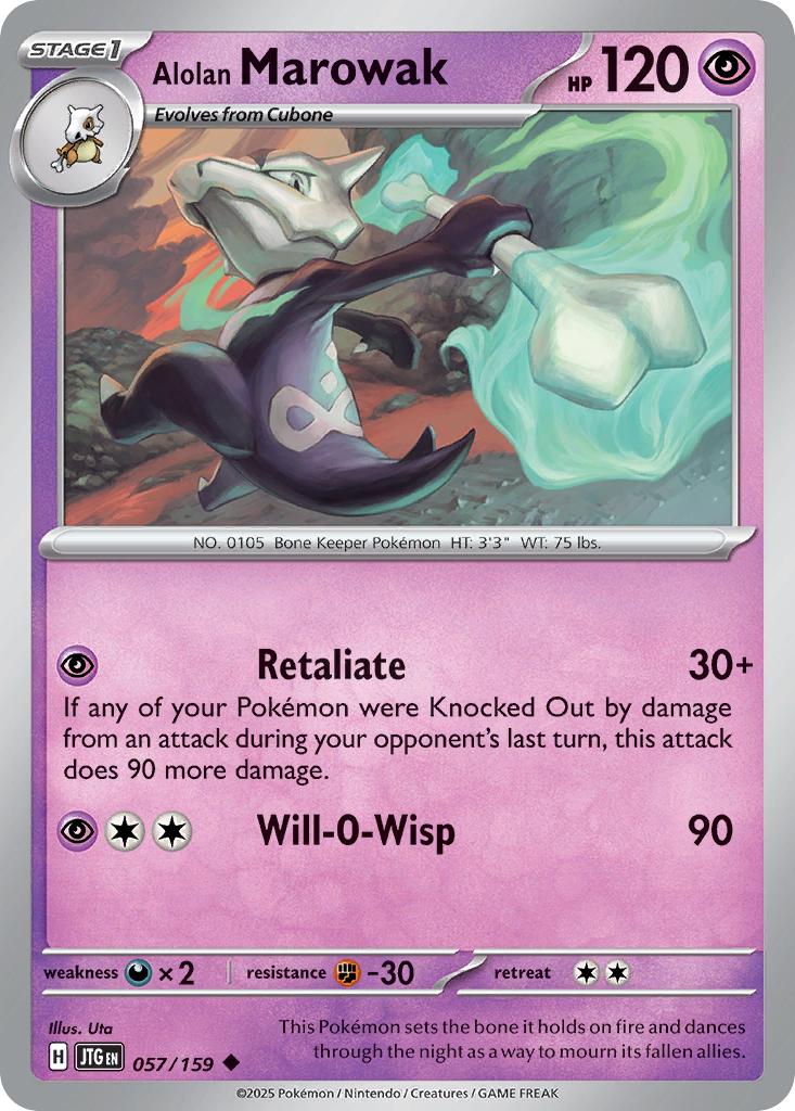 Alolan Marowak - 57/159 - Journey Together SV9 - Uncommon