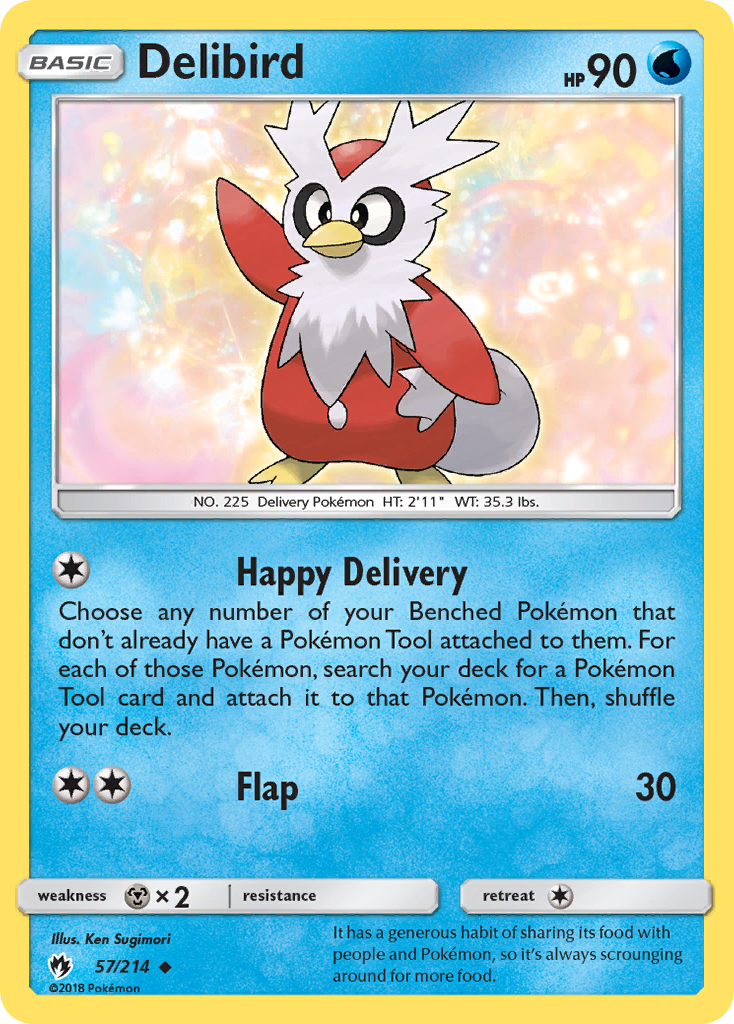 Delibird - 57/214 - Lost Thunder SM8 - Uncommon